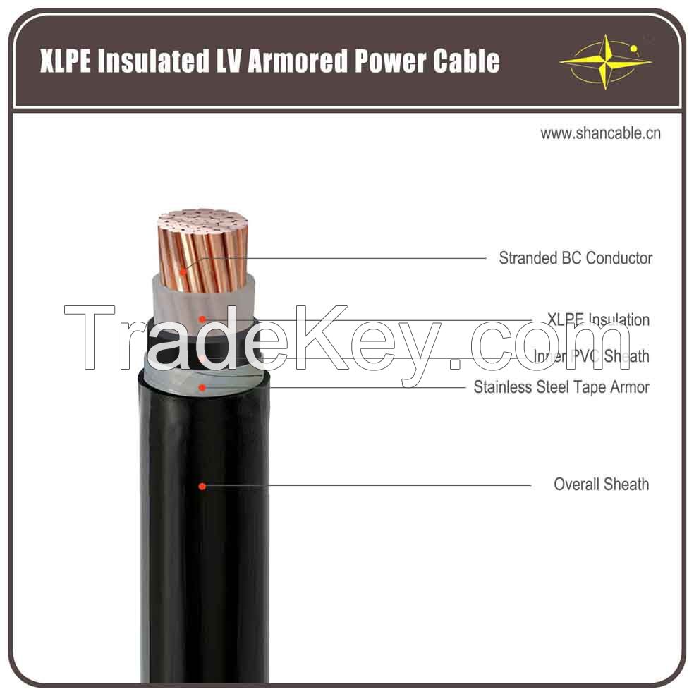 Copper Conductor XLPE Insulated Electric Power Cable - up to 35kV