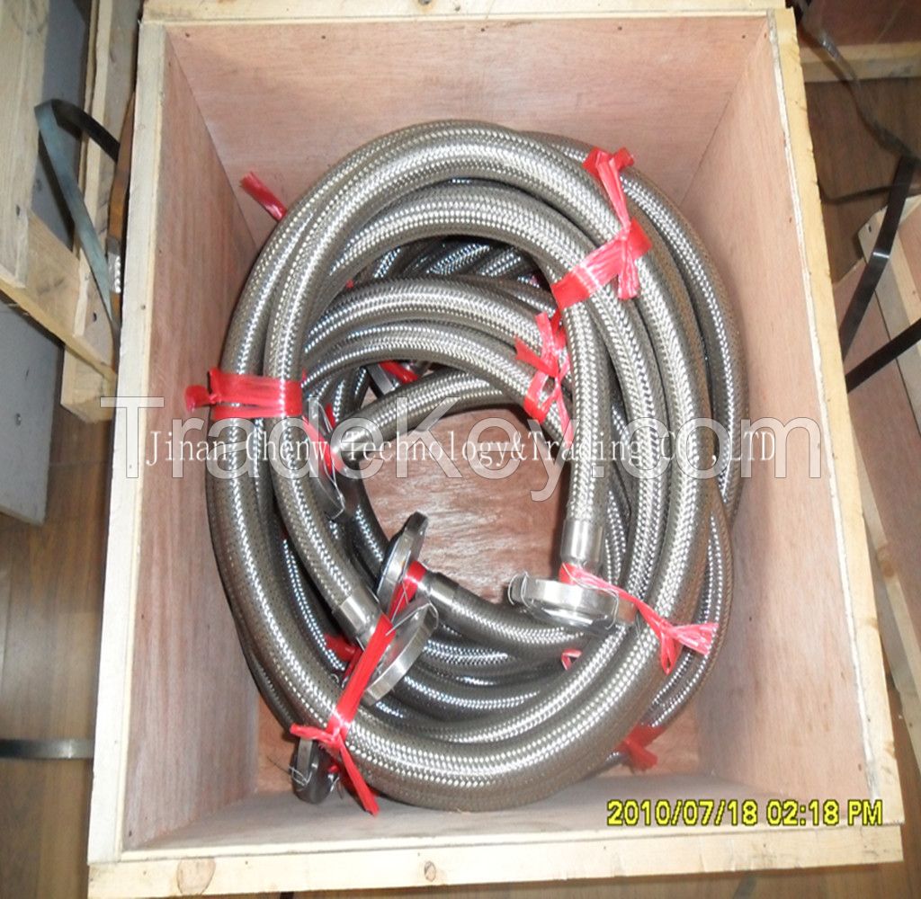 PTFE Lined Spool Pipe with Stainless Steel Net