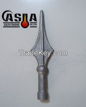 iron casting spear, decorative iron spearhead