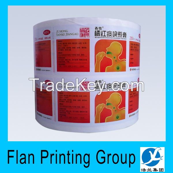 Wholesale custom waterproof roll label/sticker