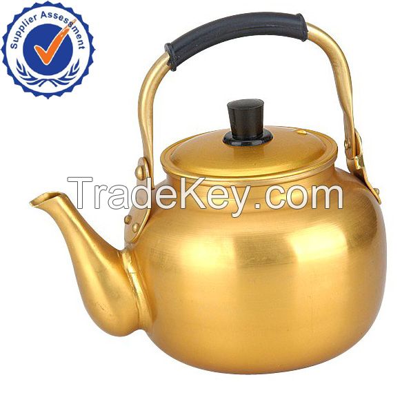 0.75L-15.0L Aluminum yellow kettle with welding spout