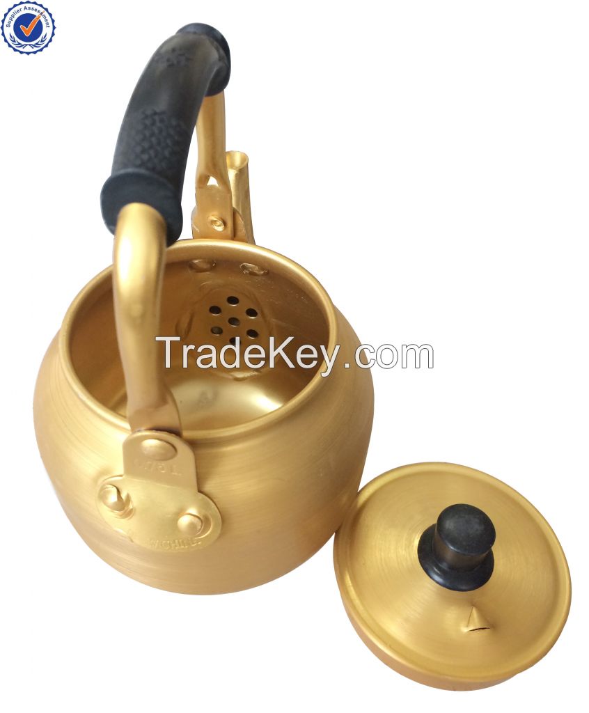 0.75L-15.0L Aluminum yellow kettle with welding spout