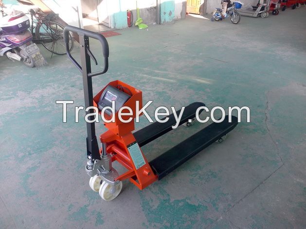 2000kg Manual Pallet Jack  Hand Hydraulic Pallet Truck With Scales