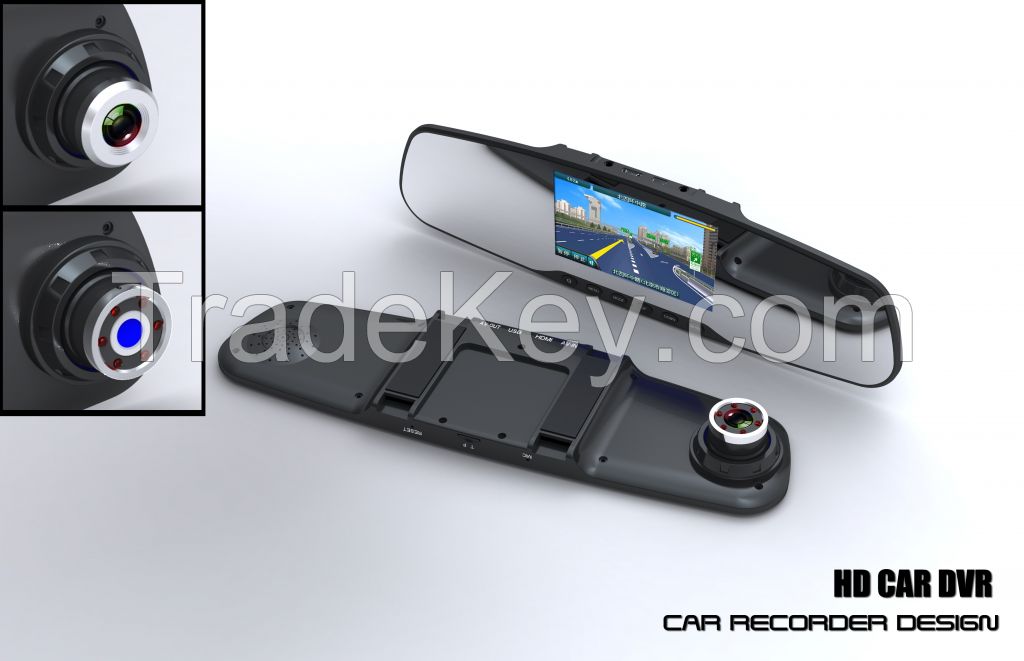 2015 China Factory car dvr rearview mirror