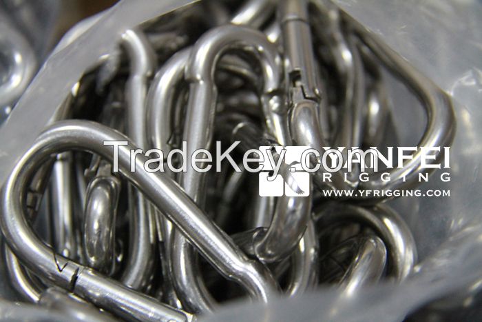 Stainless Steel Spring Snap Hook for Chain Rigging