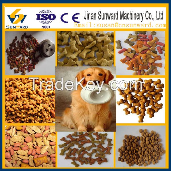 Fully automatic pet feed extruder pet food processing line