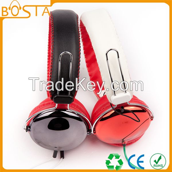 High quality fashion leather headphone headset