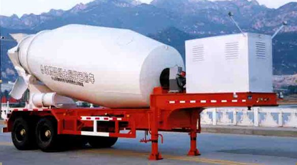 2 Axles concrete mixer semi-trailer