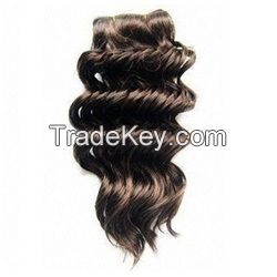 Non-Remy single drawn wavy machine weft hair