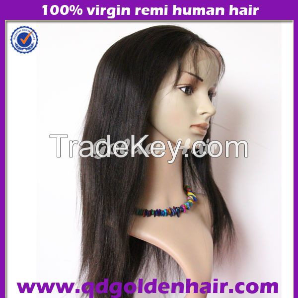 Golden Hair High Quality Virgin Remy Brazilian Human Hair Full Lace Wig