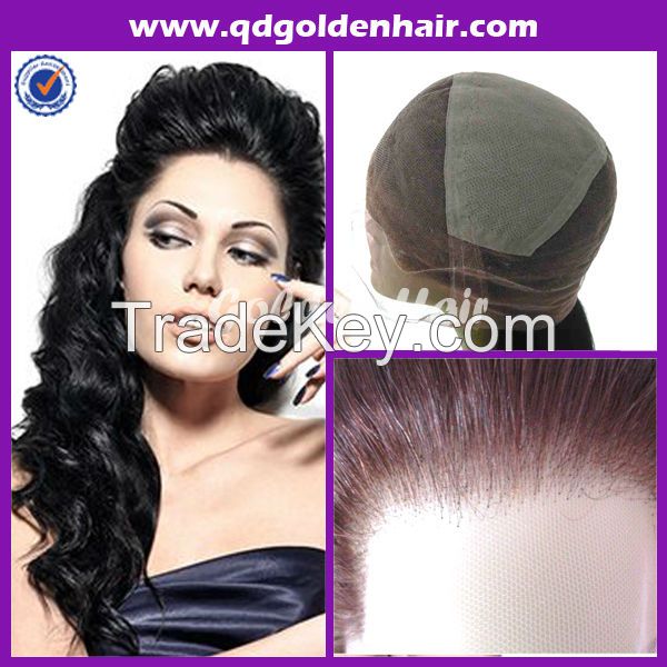 Golden Hair High Quality Virgin Remy Full Lace Brazilian Human Hair Wig 