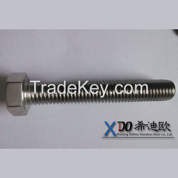 316L China hardware stainless steel hex bolt