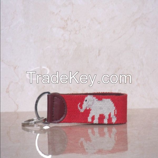 Needlepoint Key Fob Fashional Handmade Key Chain 