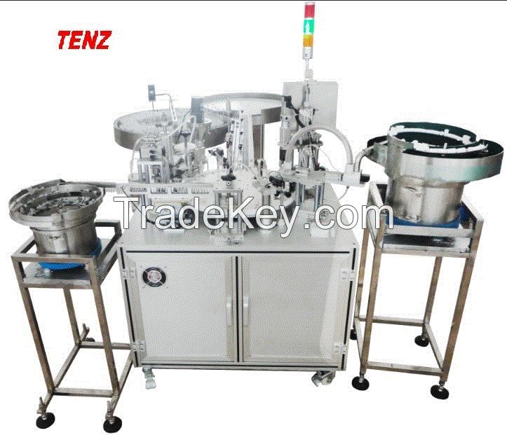 Automatic nail polish filling & capping machine