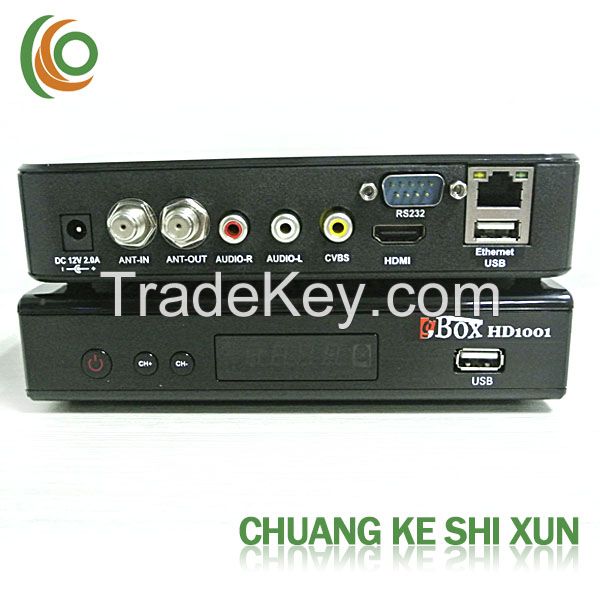 New Products Gbox 1001 DVB-S dvb-t2 with patch,DVB-C GBOX 1001 Cable TV Receiver for Indonesia