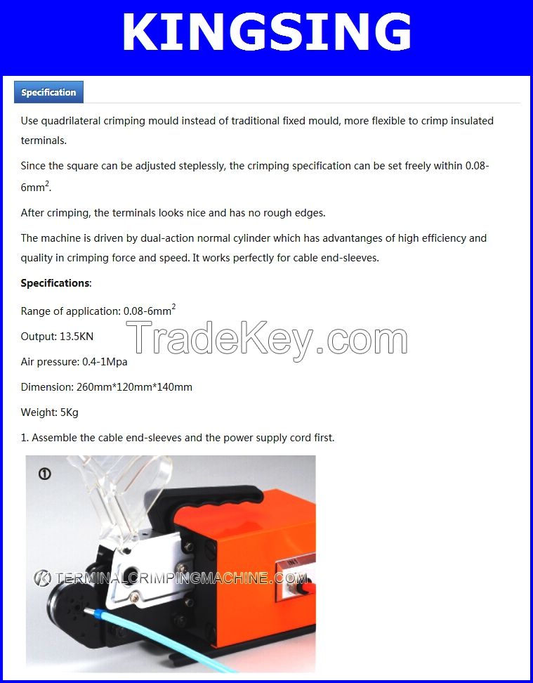 KS-6C Manual And Easy to operate Terminal Crimping Machine+ Free Shipp