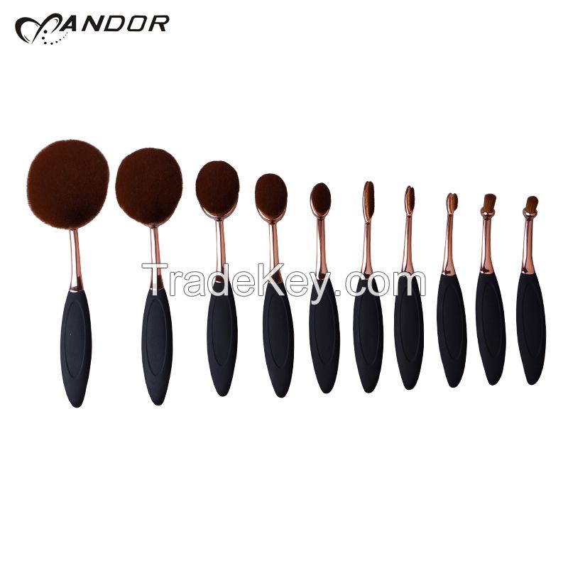 Hot sale oval makeup brushes set