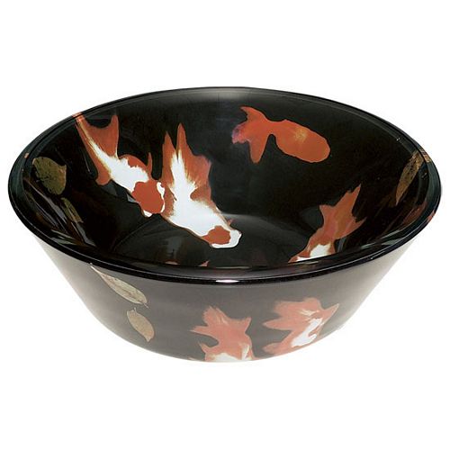 Bathroom Double Layers Goldfish Glass Sink