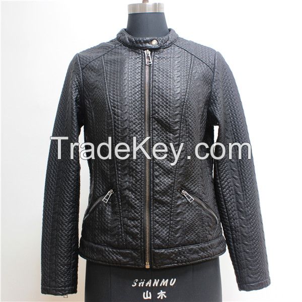 New Fashion Women&#039;s pu Jacket