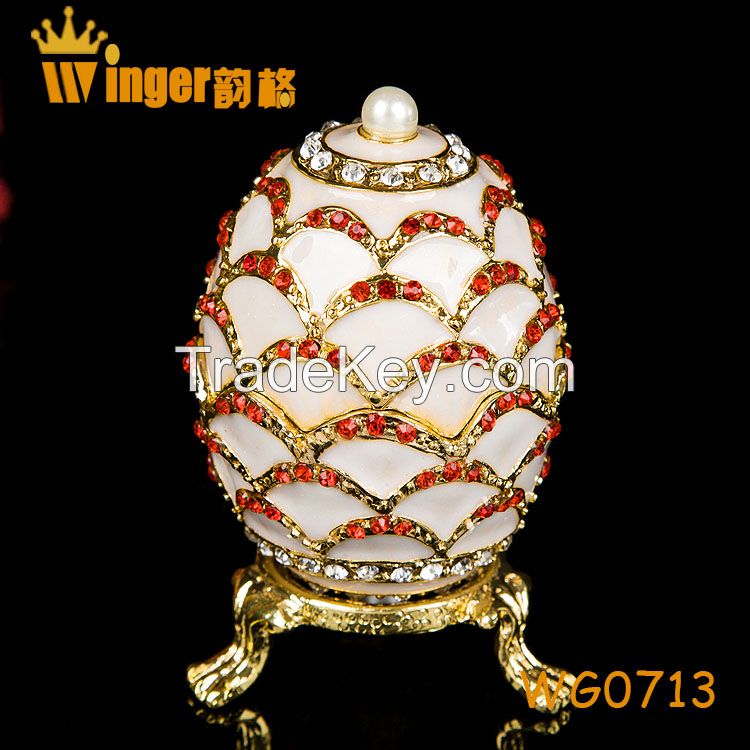 Eagle Decoration Faberge Russia Eggs Trinket Box Sculpture Casket Vintage Home Decoration Easter Egg Magnet Metal Crafts