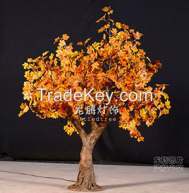 Waterproof Garden fabric maple lvs Led tree light