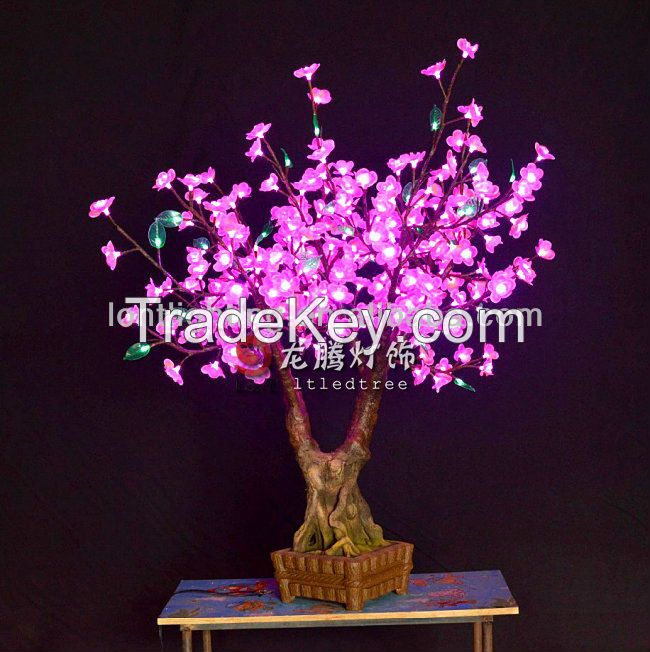 Indoor led decorative flower bonsai tree light