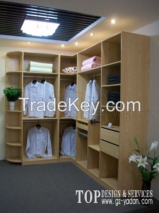 E1 grade MDF with melamine walk-in closet