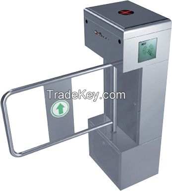 Semi/full Automatic CE/FCC Certificated Single Motor Swing Gate Turnstile, Bridge Type Swing Turnstile Gtae made of 304 Brushed Stainless Steel, selling in factory price