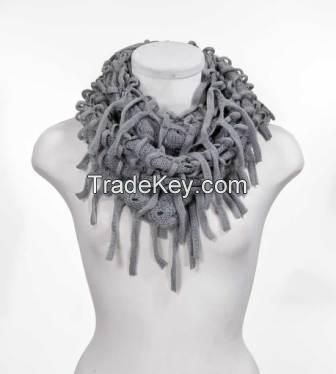 infinity scarves very long frade fringes, super soft handle feel