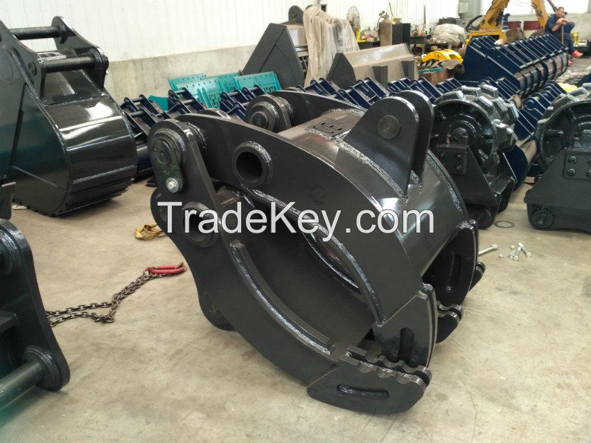 excavator manual grapple grabs