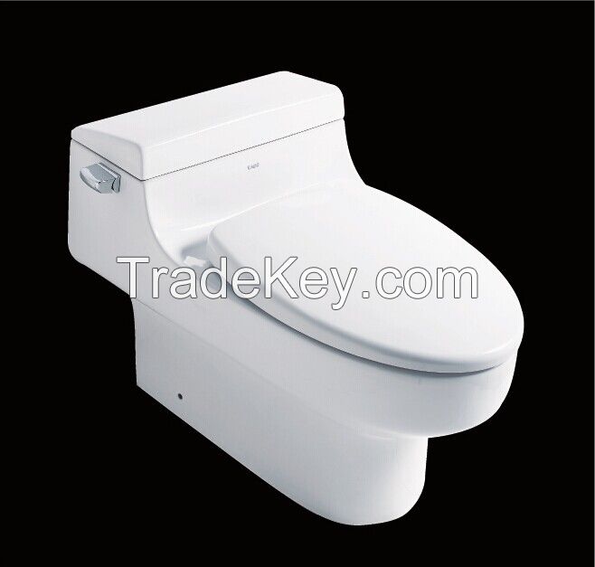 WC toilet/Hotel single flush toilet seat/Sanitary Ceramic Floor mounted S trap WC/bathroom Siphon One piece toilet bowl-PR0850 