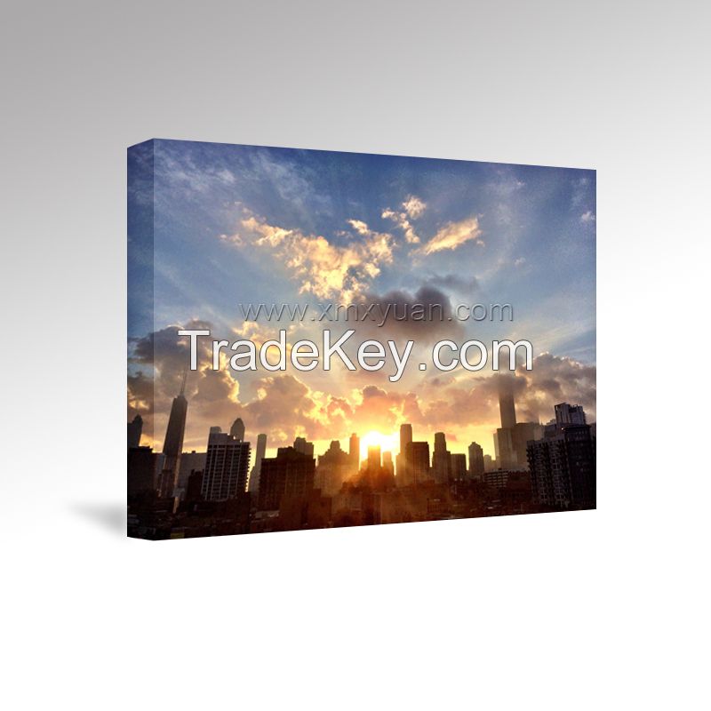 Stretched Canvas Prints, Gallery Wrap Wall Art, Chicago Awakens, Morning Sunrise, Liven Up Home Office Hotel Decor