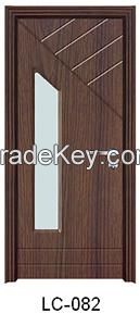 Office wood door with glass