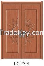 PVC wood double door design