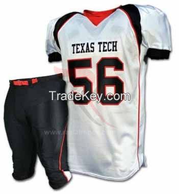 100% Polyester Heavymesh Fully Customized Sublimated American Football Uniform