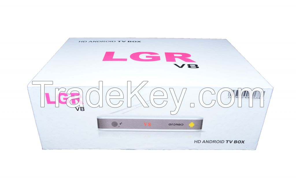 The factory original Android IPTV LGR V8 set top box support rj45+wifi