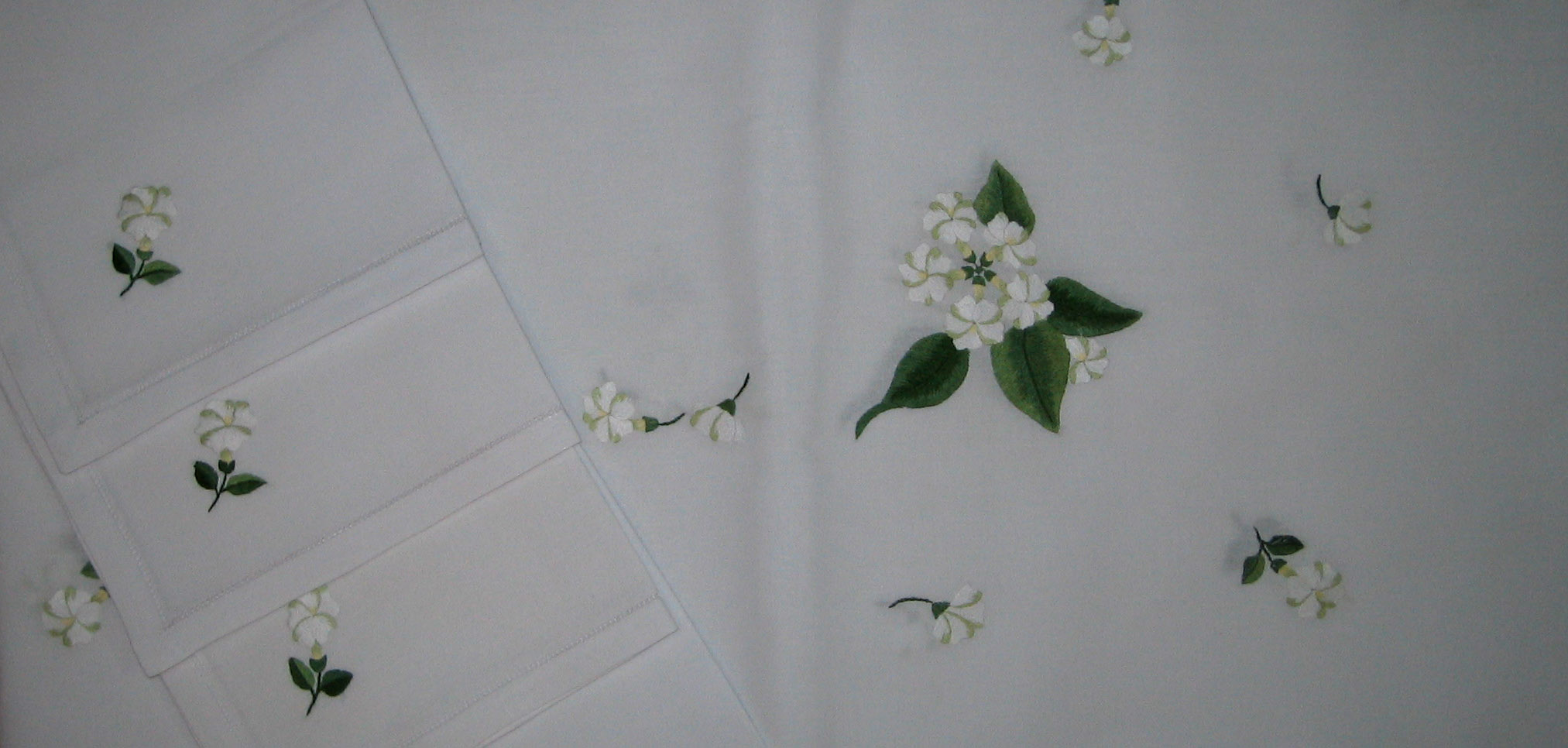 Hand Embroidered Linen, Table Clothes, Place Mats