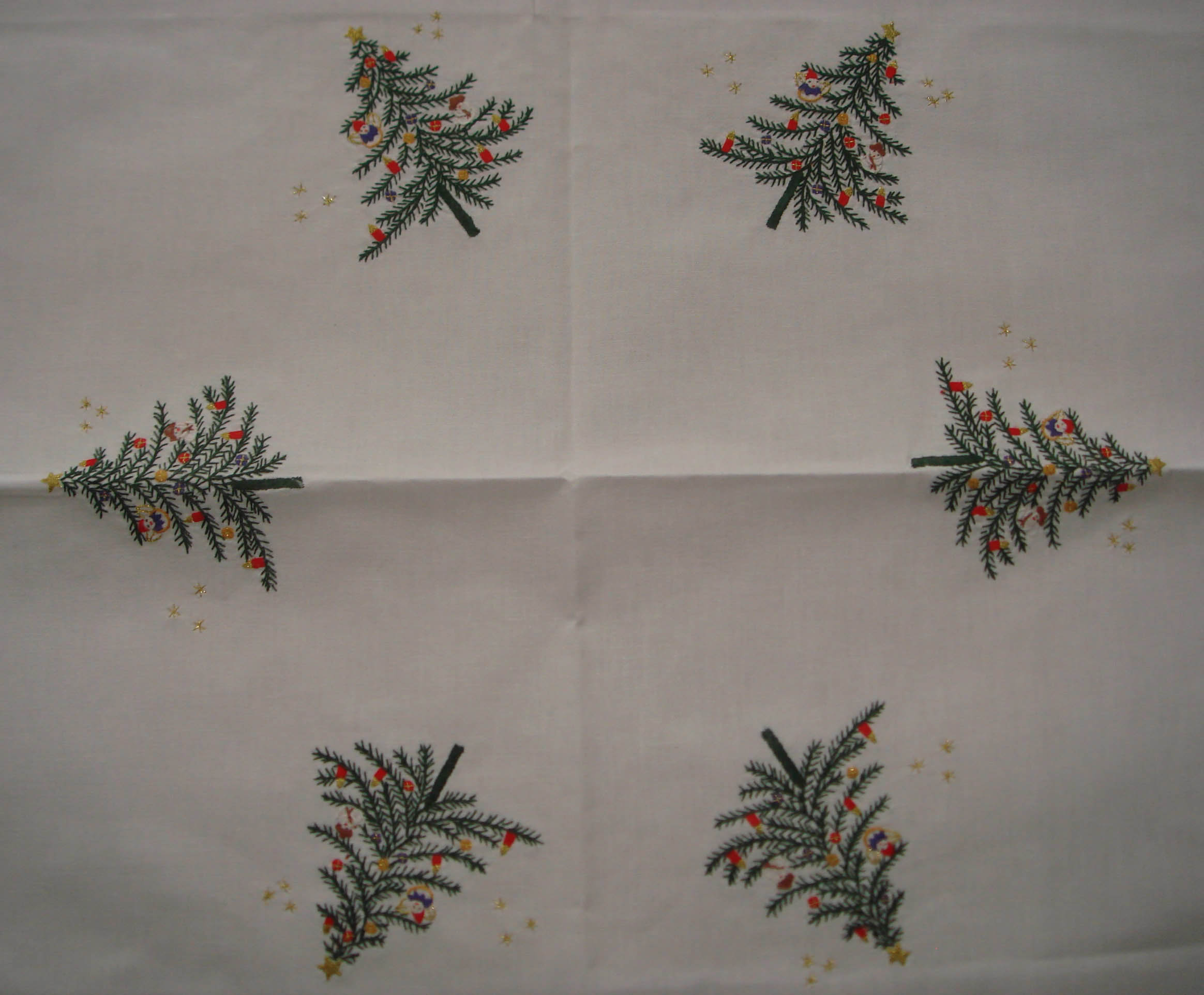 Hand Embroidered Linen, Table Clothes, Place Mats