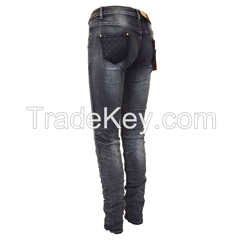 Leather pocket Jeans