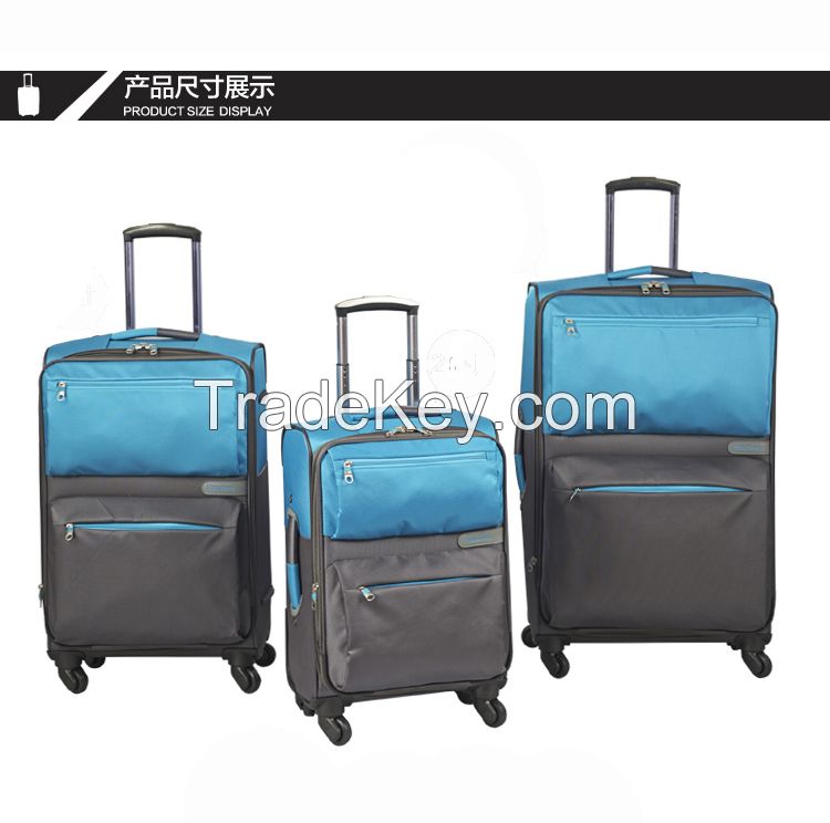 1680D nylon men and women trolley luggage sets