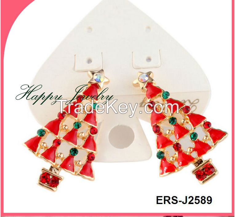 Newest Design Wholesale Prices!!  Red tree shape earrings