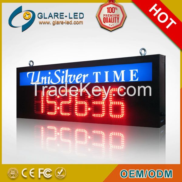 LED time and temperature signs