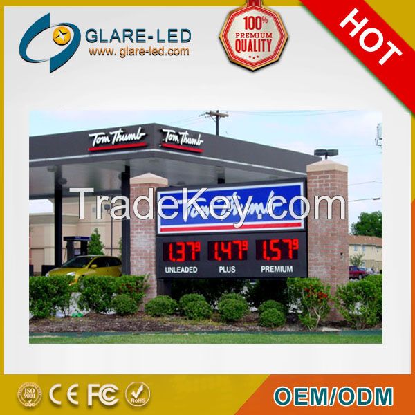 LED fuel station price signs