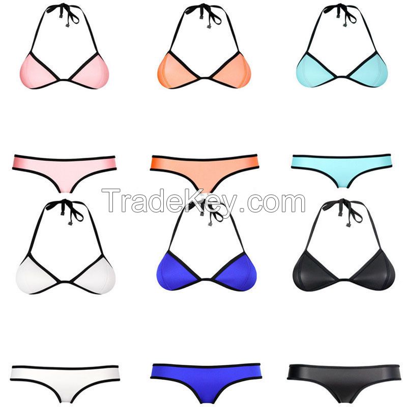 Women Waterproof Neoprene Triangle Bikini, Swimwear, Hot Neoprene Bikini