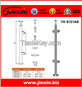 inox 304 baluster stainless steel stair glass railing