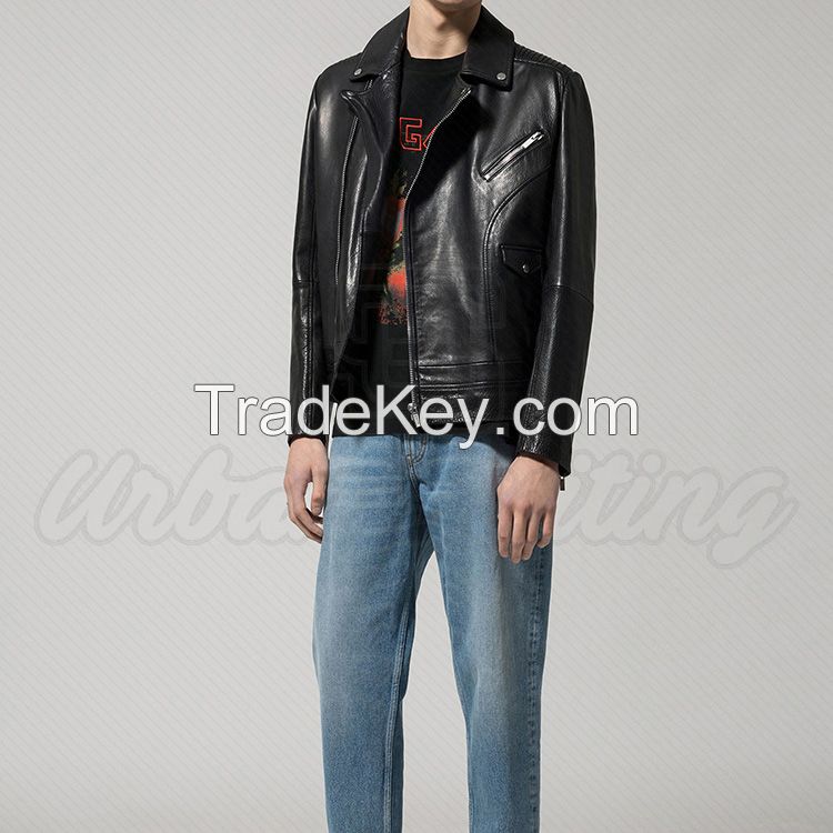 Men Leather Biker Fashion Jacket