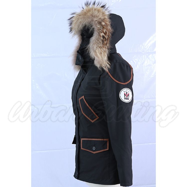 Women Black Tech Parka