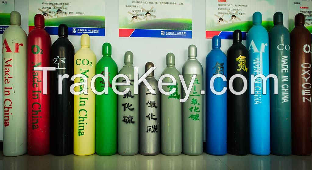 seamless steel gas cylinder for oxygen , hydrogen , CO2, Argon , nitrogen