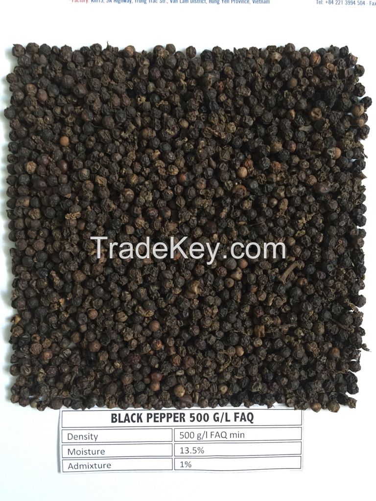 Vietnam Black Pepper 500 g/l FAQ_ Dong Duong Food