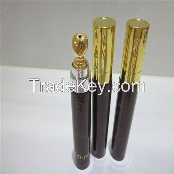 Plastic tube eye cream applicator